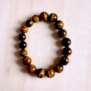 Asymmetric Chunky Tiger’s Eye Stretchy Bracelet